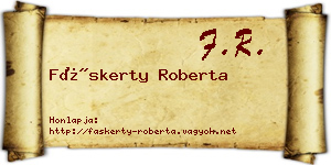 Fáskerty Roberta névjegykártya